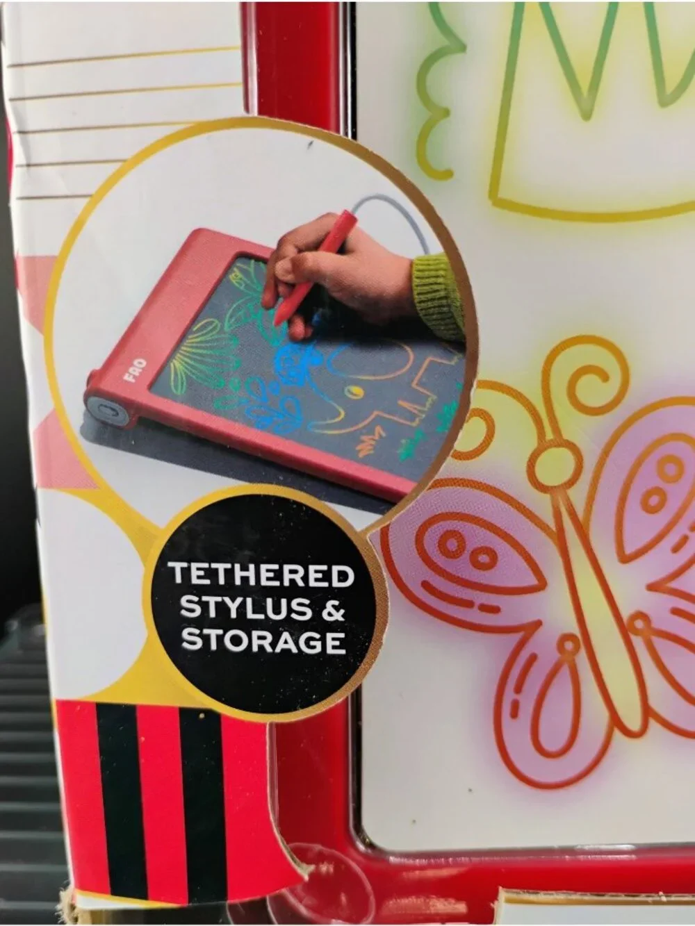 FAO Schwarz Magic Art LCD Drawing Tablet Ages 3+ Tethered Stylus